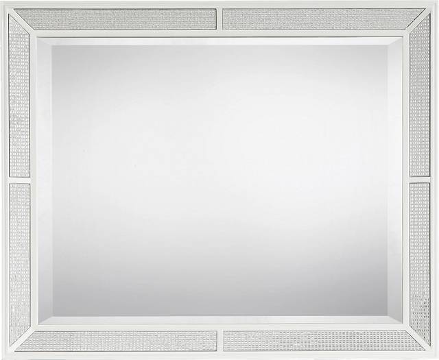 Melrose White 7 Pc King Upholstered Bedroom - Thumbnail - Image 9