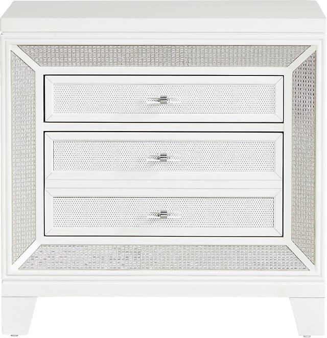 Melrose White 7 Pc King Upholstered Bedroom - Thumbnail - Image 7