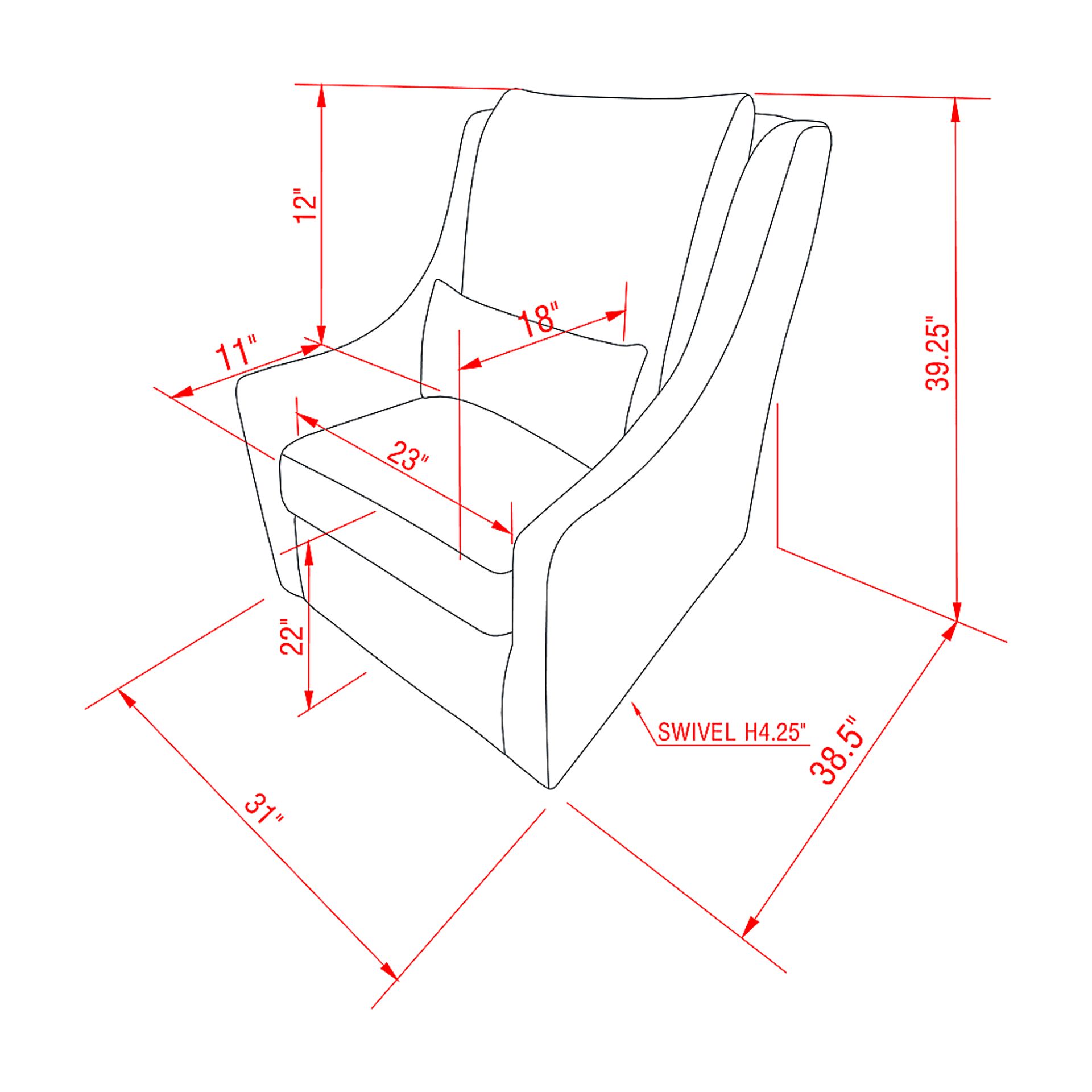Melugo Beige Swivel Accent Chair - Image 3