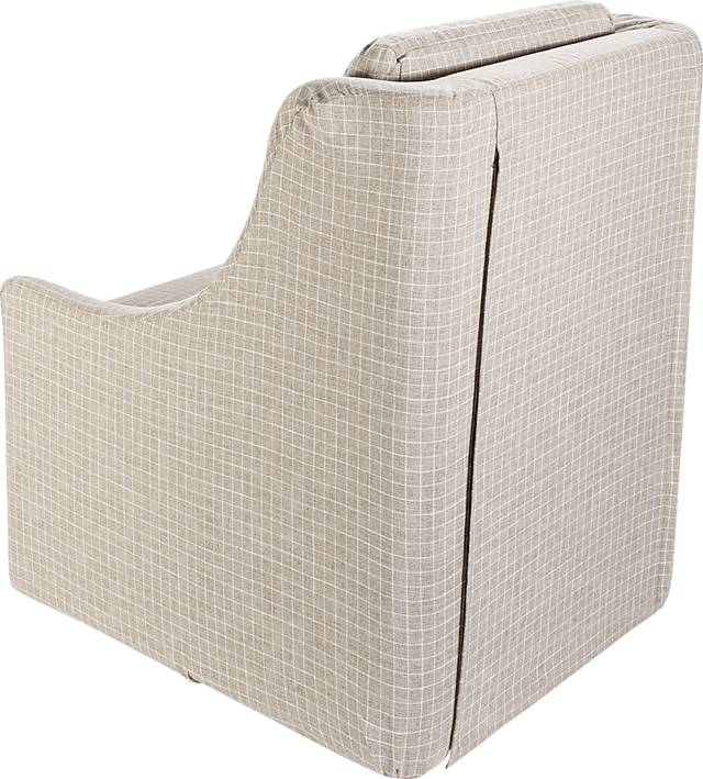 Melugo Beige Swivel Accent Chair - Thumbnail - Image 5