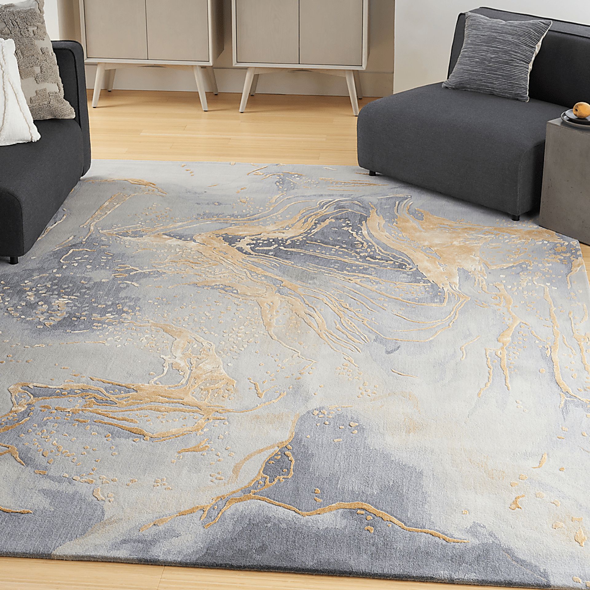 Meniog Gray/Gold 7'9 x 9'9 Rug - Image 2