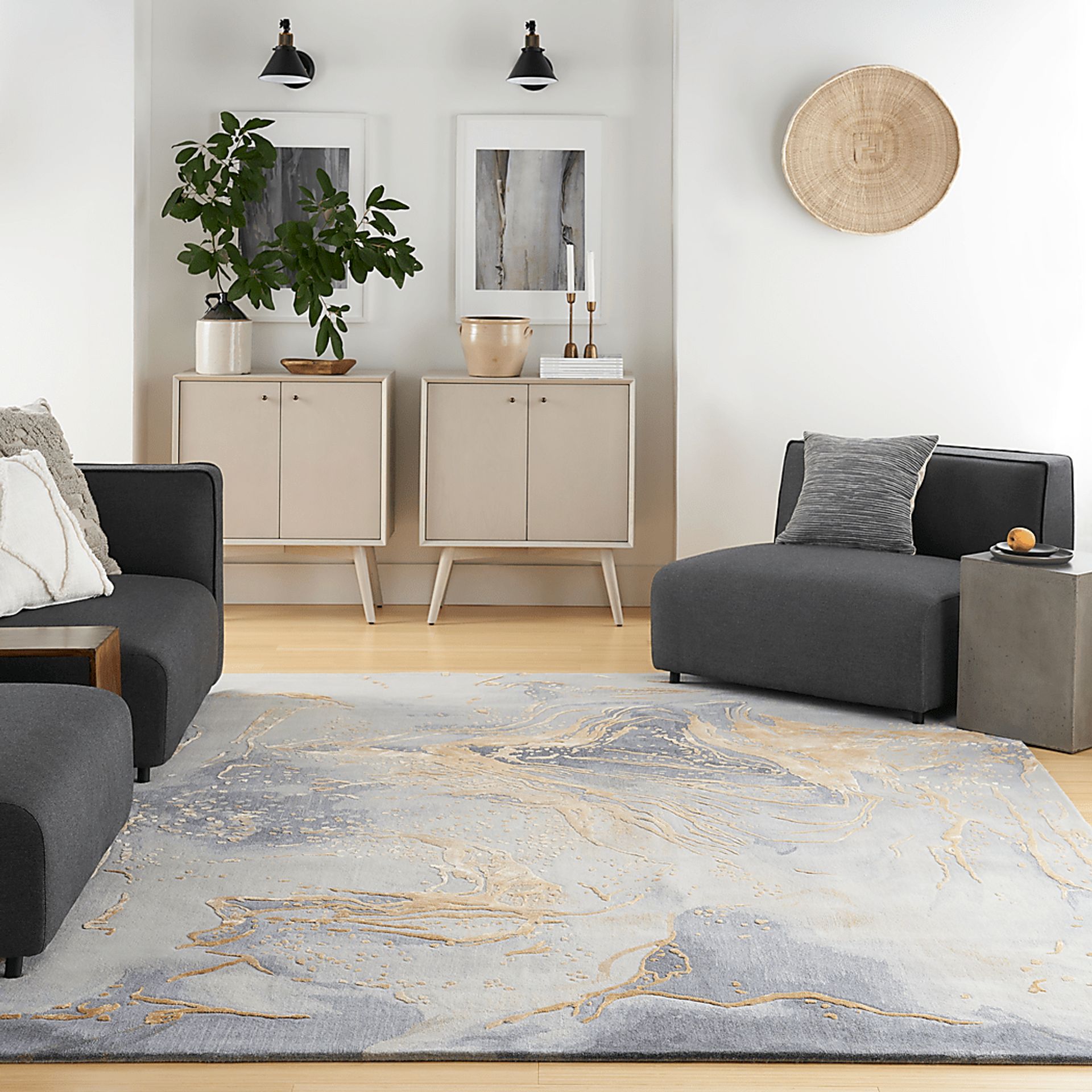 Meniog Gray/Gold 7'9 x 9'9 Rug - Image 7