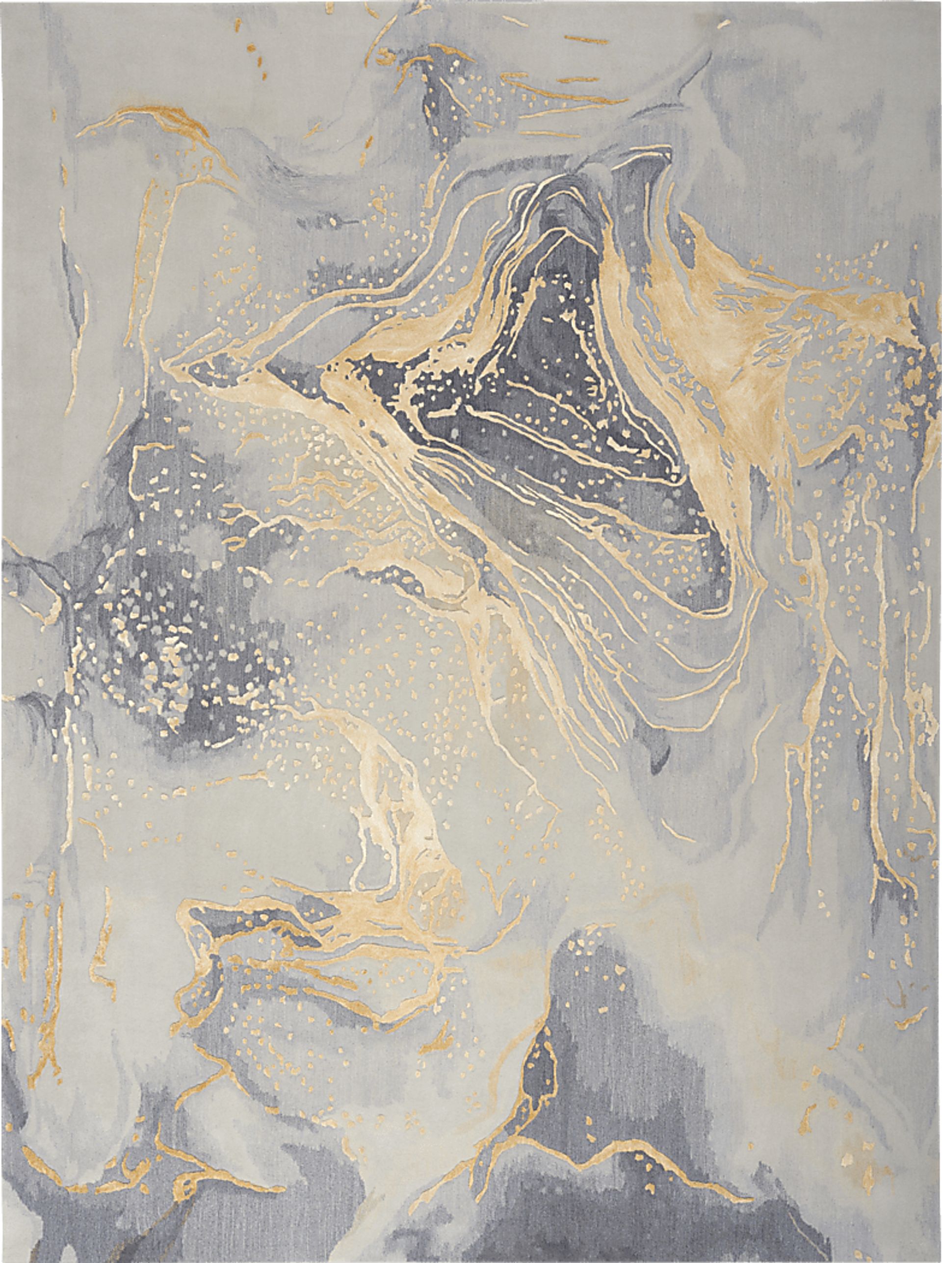 Meniog Gray/Gold 7'9 x 9'9 Rug - Image 1