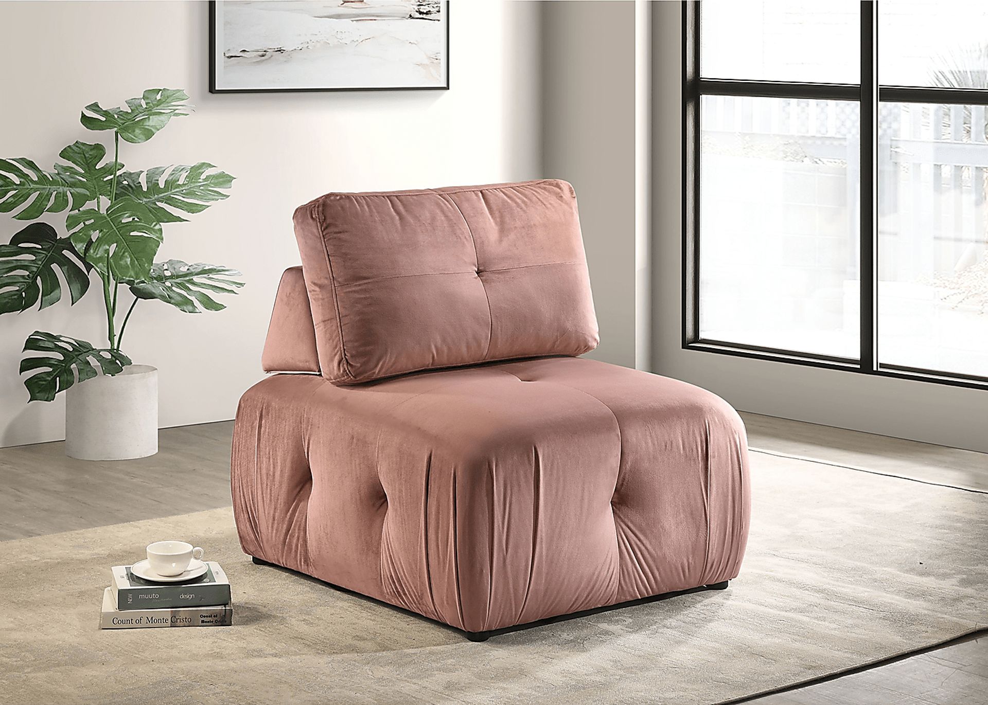Menna Pink Accent Chair - Image 2