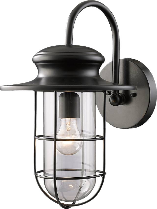 Menola Black Outdoor Wall Sconce - Thumbnail - Image 1