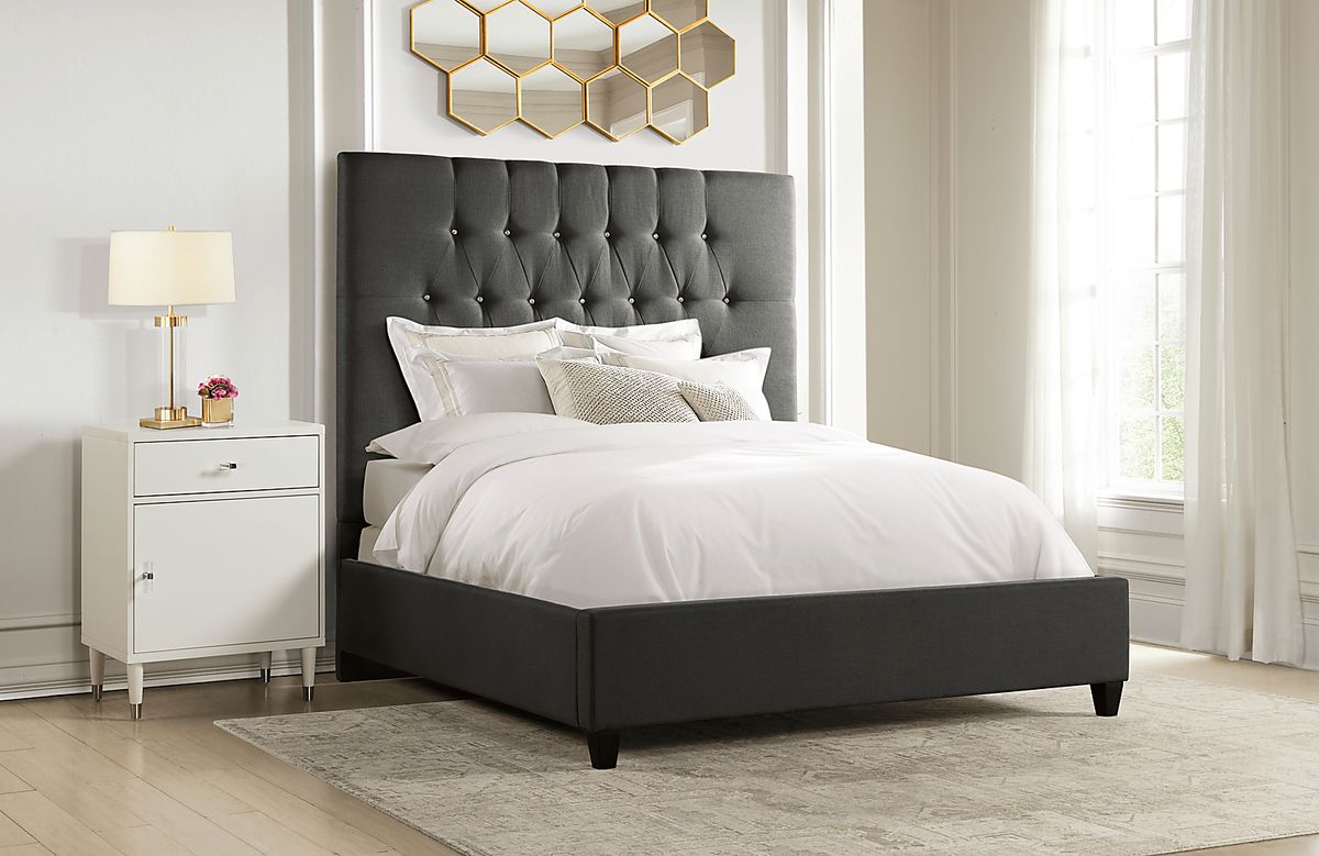 Mensano Charcoal Gray Black,Gray Queen Bed Rooms to Go