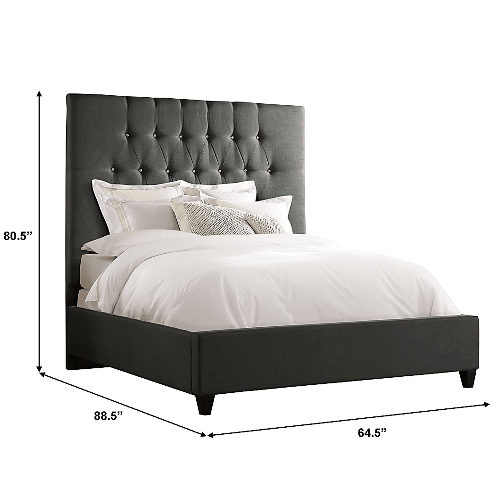 Mensano Charcoal Queen Bed - Image 9
