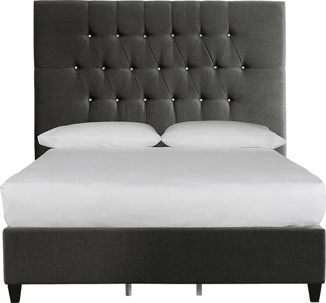Mensano Charcoal Queen Bed - Thumbnail - Image 1