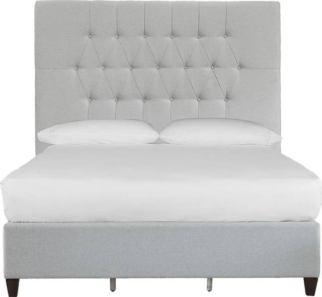 Mensano Gray Queen Bed - Thumbnail - Image 1
