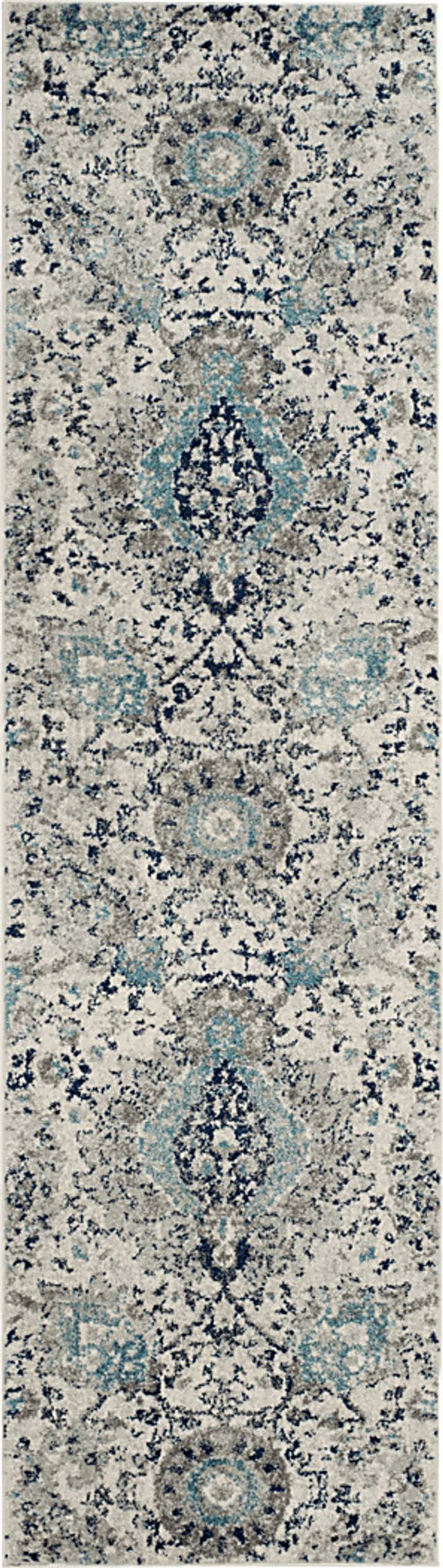 Mentmore Trace Light Gray 2'3 x 8' Runner Rug - Thumbnail - Image 1