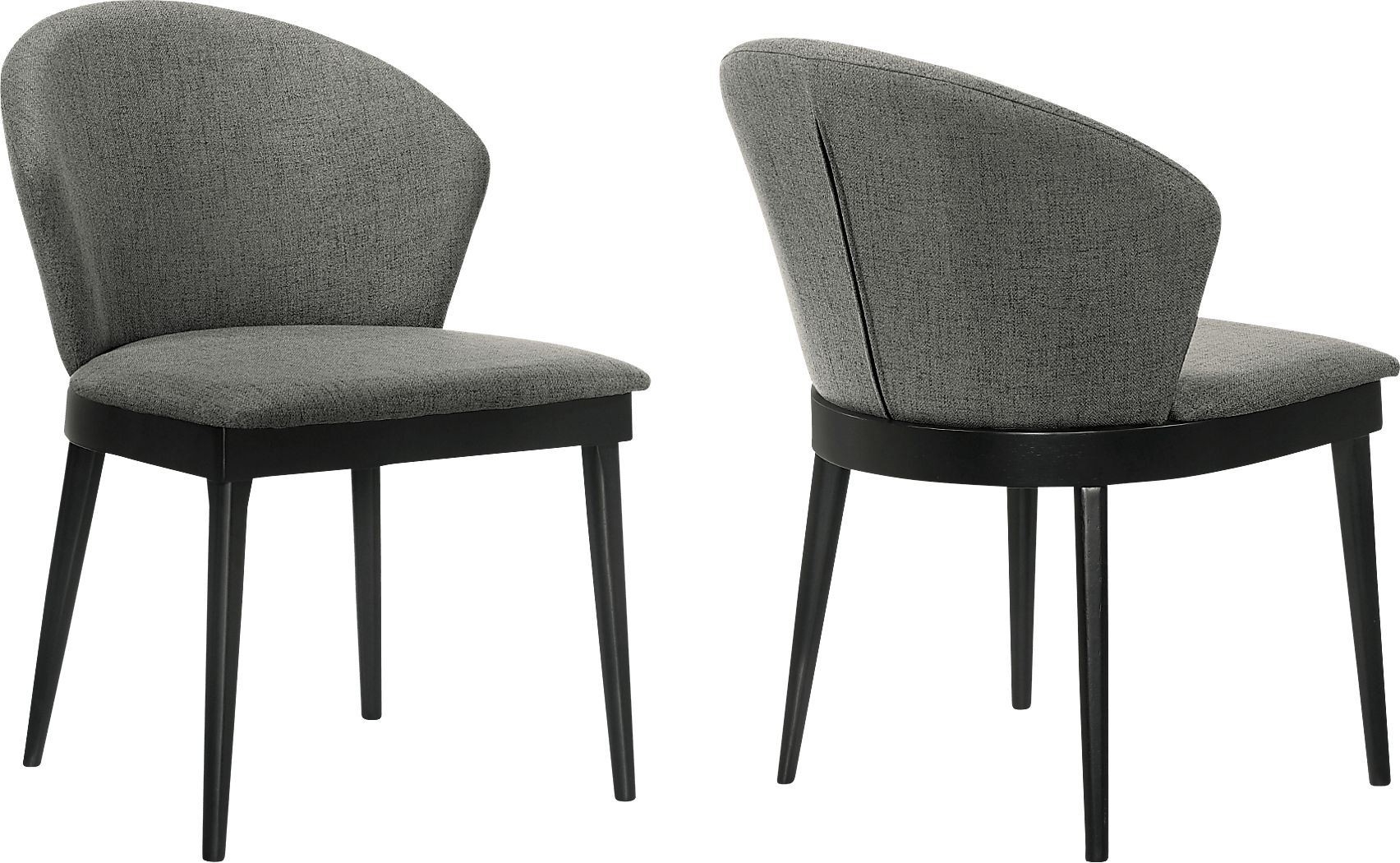 Meralyn II Charcoal Dining Chair, Set of 2