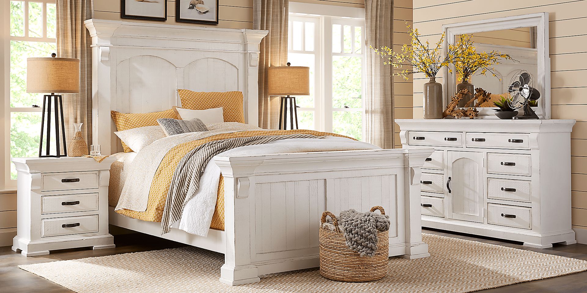 Mercer Estates White 8 Pc King Panel Bedroom - Image 1
