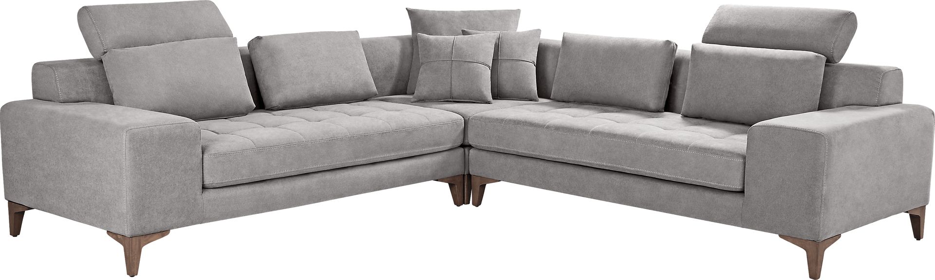 Mercer Place Gray 3 Pc Sectional - Image 3