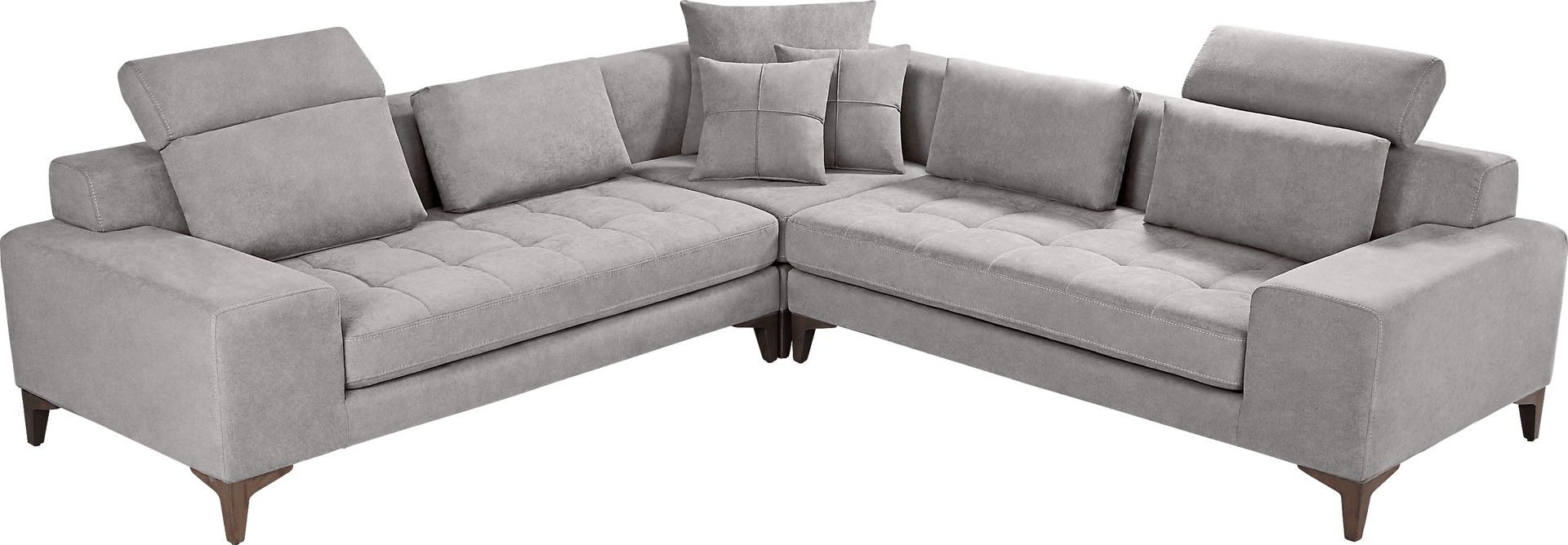 Mercer Place Gray 3 Pc Sectional - Image 5
