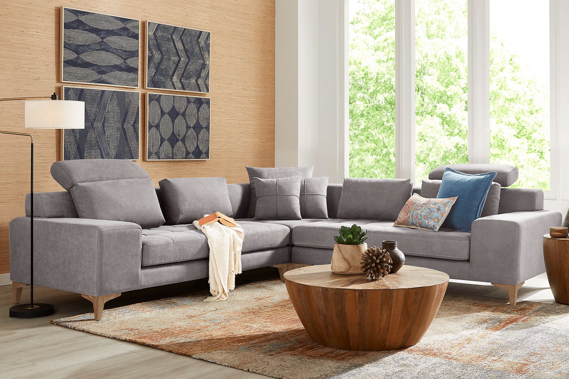 Mercer Place Gray 3 Pc Sectional - Image 2