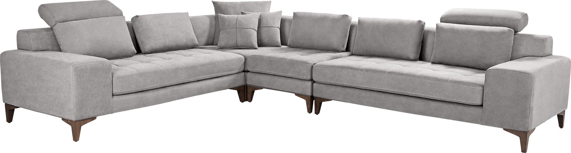 Mercer Place Gray 4 Pc Sectional - Image 3
