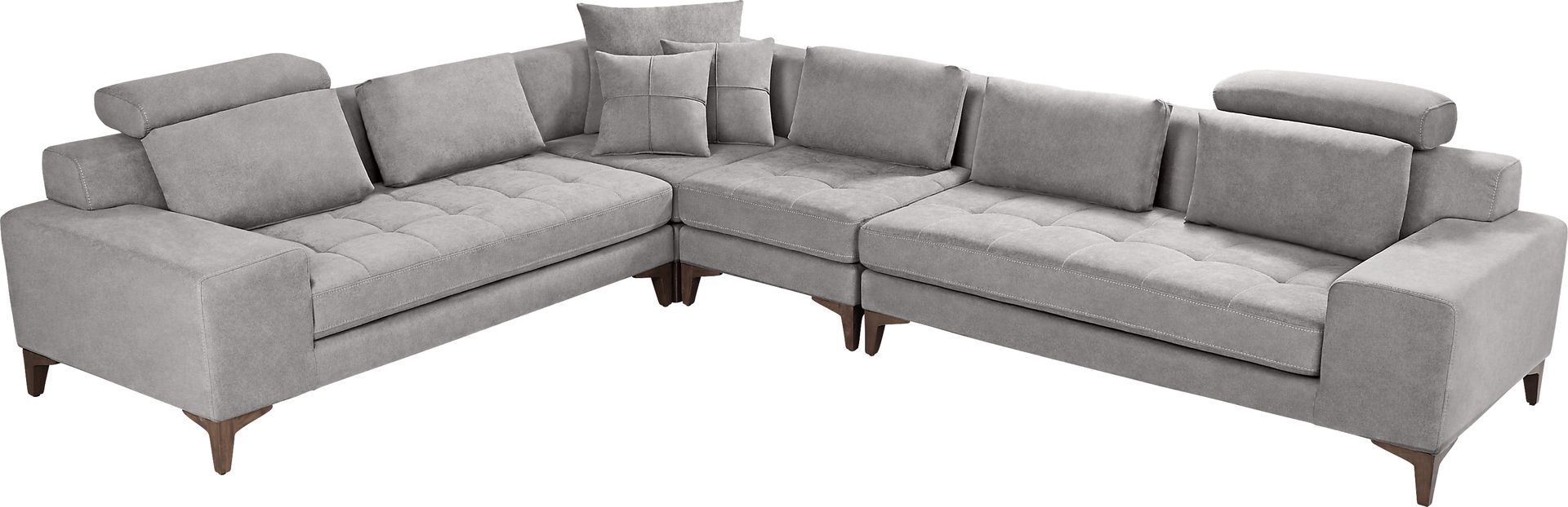 Mercer Place Gray 4 Pc Sectional - Image 4