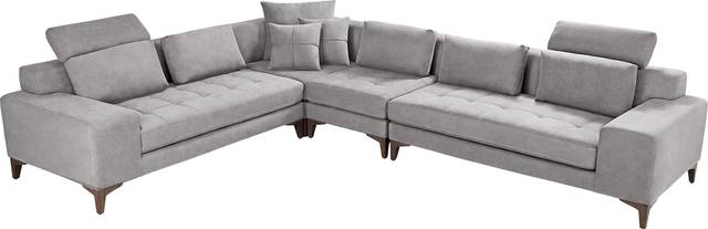 Mercer Place Gray 4 Pc Sectional - Thumbnail - Image 5
