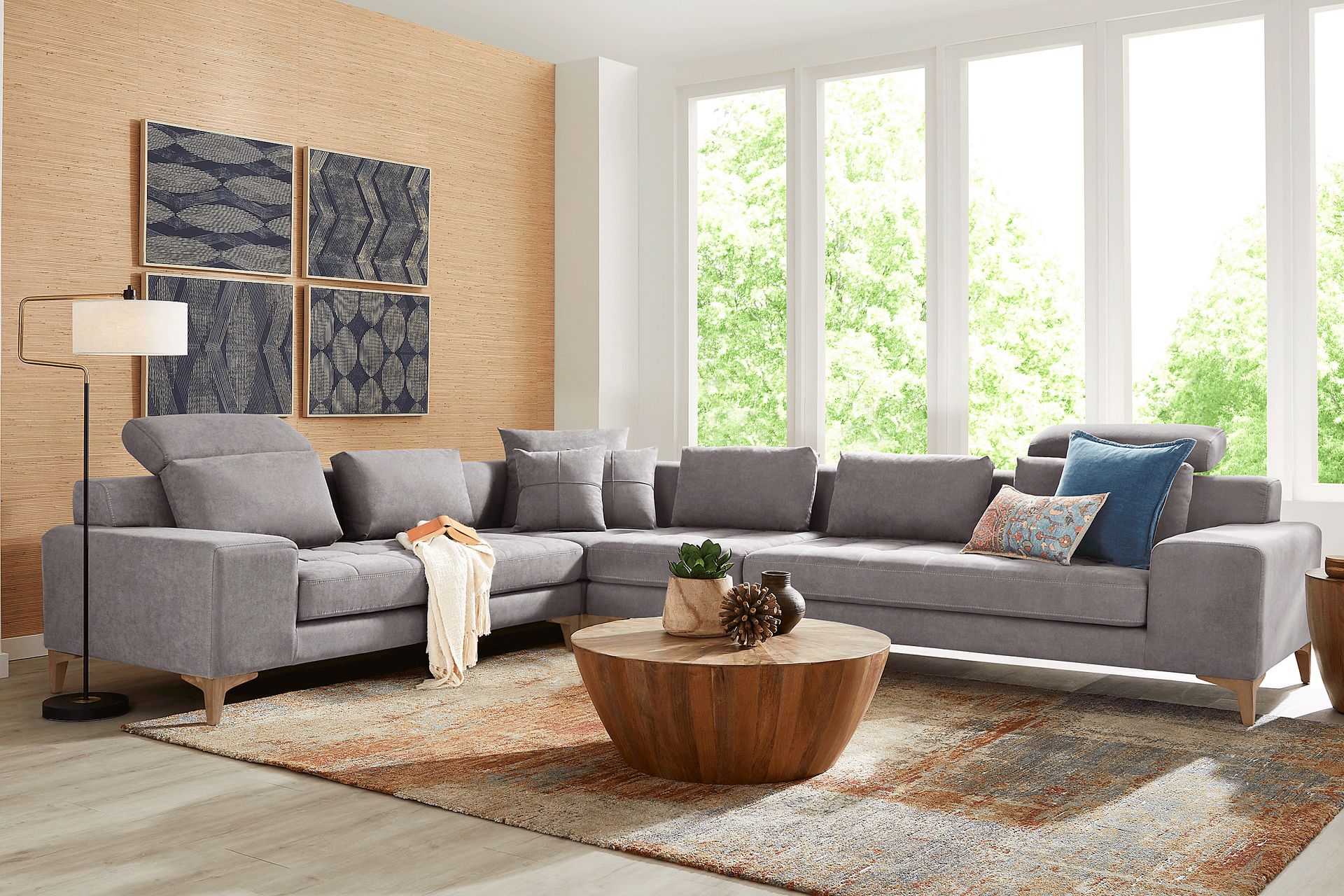Mercer Place Gray 4 Pc Sectional - Image 2