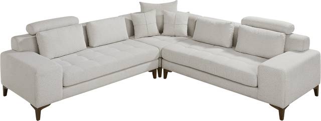 Mercer Place White 3 Pc Sectional - Thumbnail - Image 3