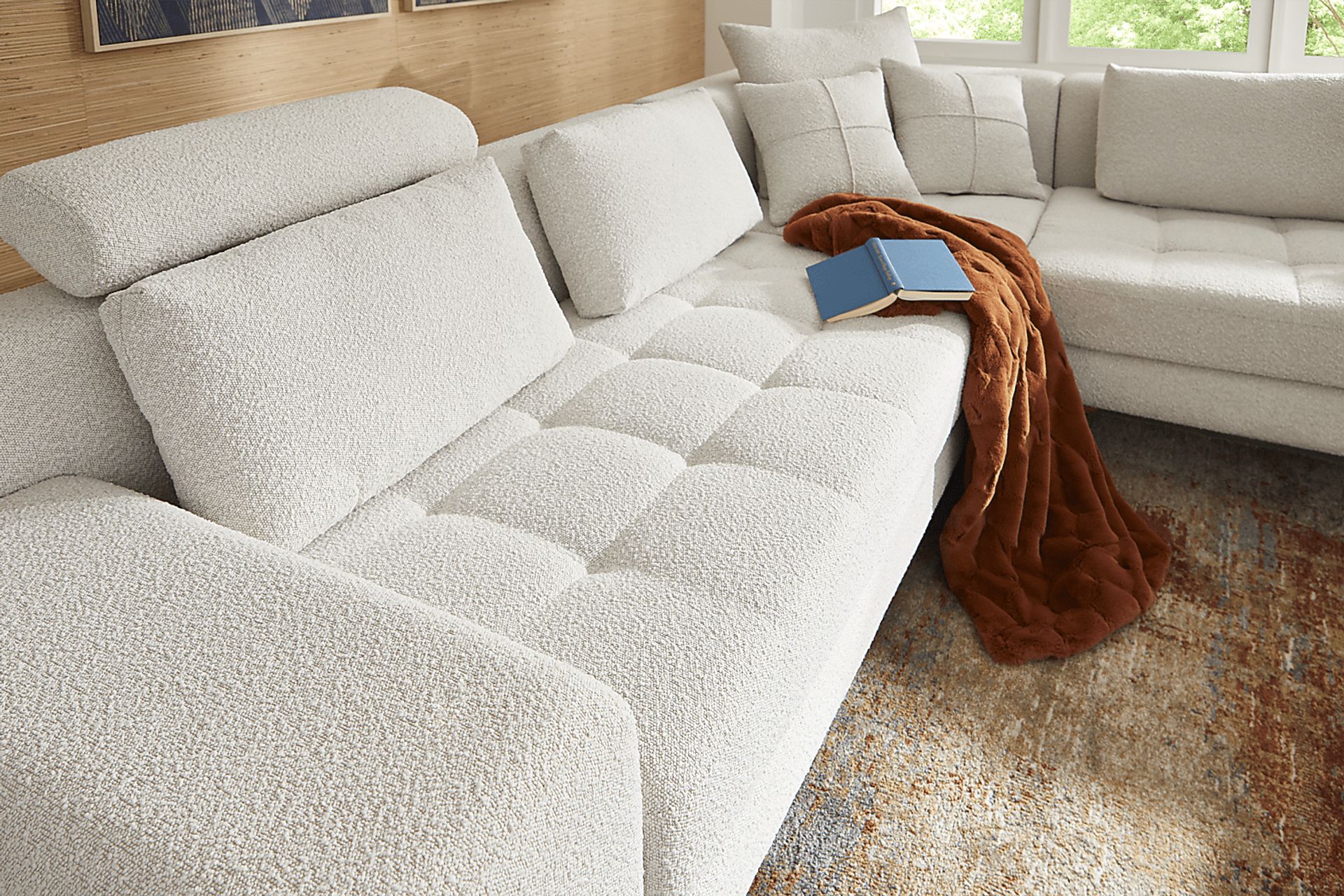 Mercer Place White 3 Pc Sectional - Image 6