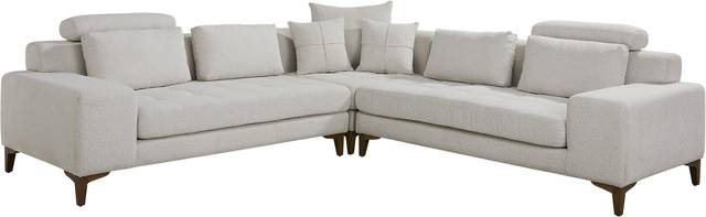 Mercer Place White 3 Pc Sectional - Thumbnail - Image 1