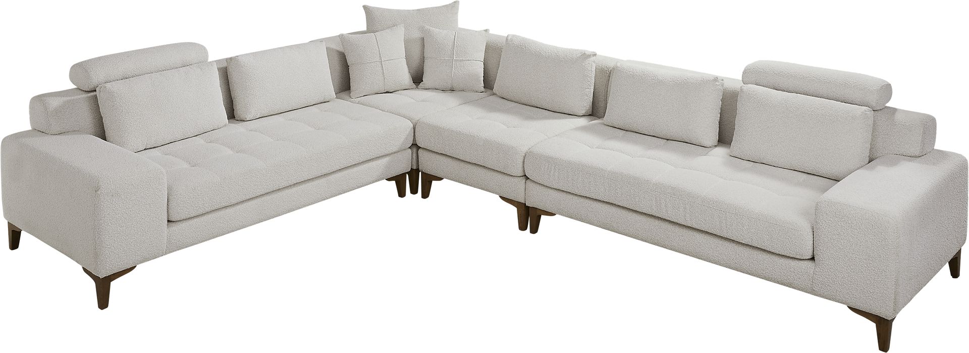 Mercer Place White 4 Pc Sectional - Image 3