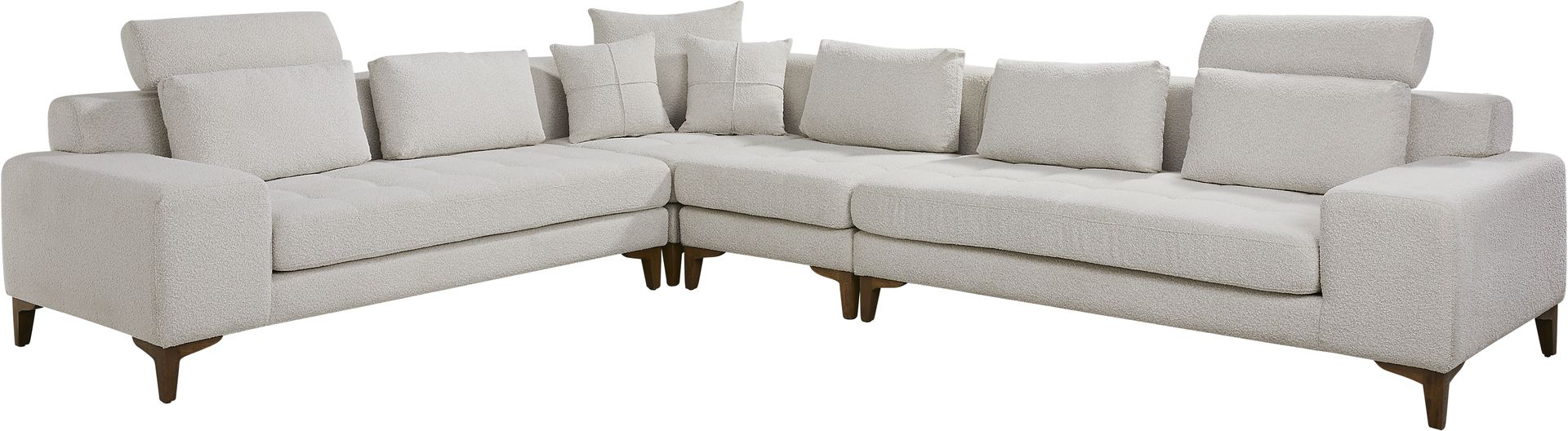 Mercer Place White 4 Pc Sectional - Image 4