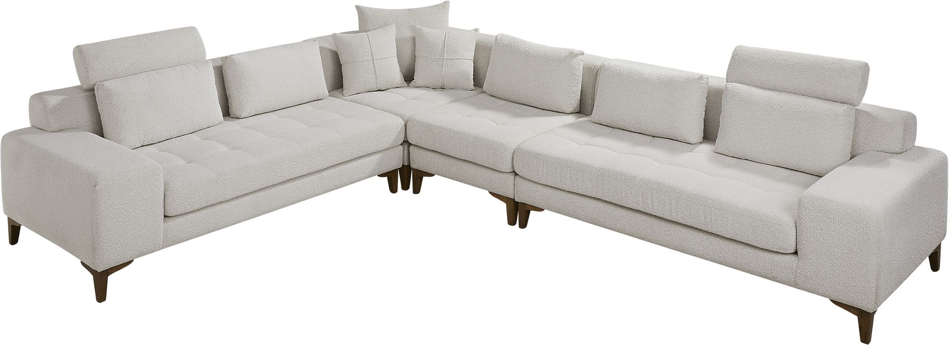 Mercer Place White 4 Pc Sectional - Image 5