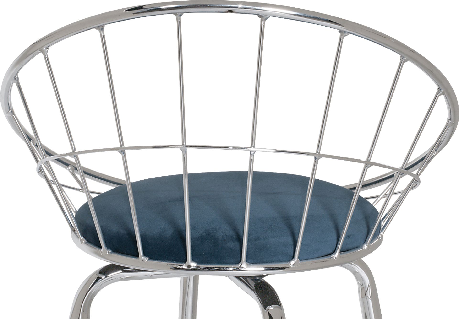 Mercia Blue Swivel Counter Height Stool - Image 4