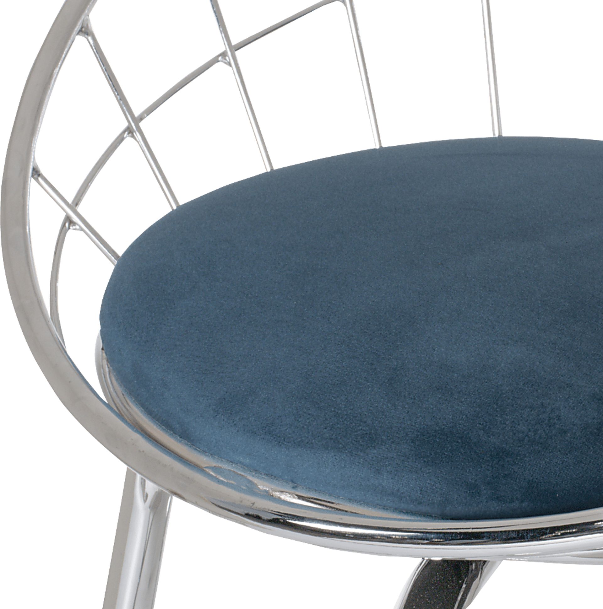Mercia Blue Swivel Counter Height Stool - Image 5