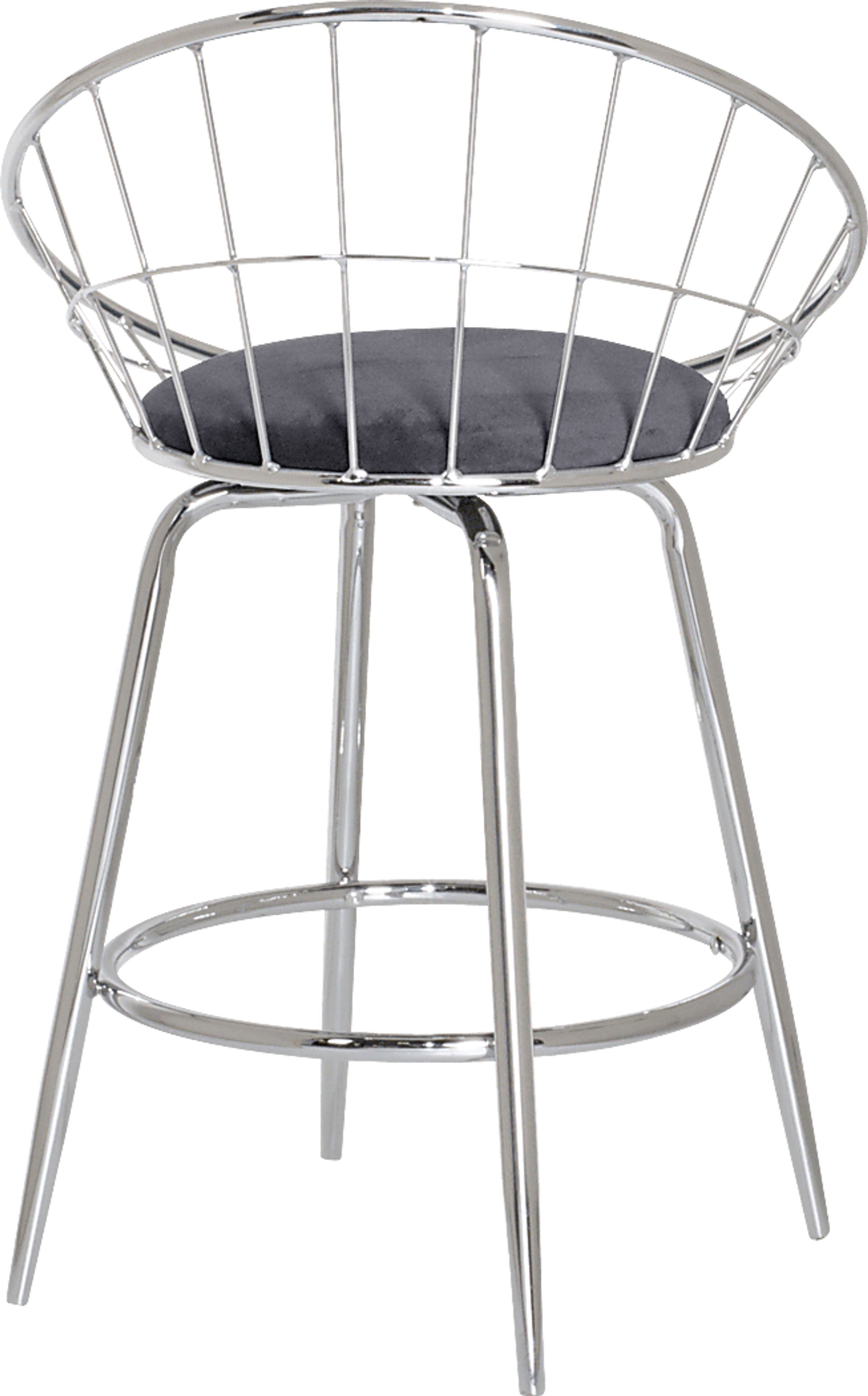 Mercia Gray Swivel Counter Height Stool - Image 2