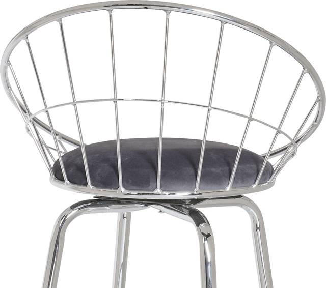 Mercia Gray Swivel Counter Height Stool - Thumbnail - Image 4