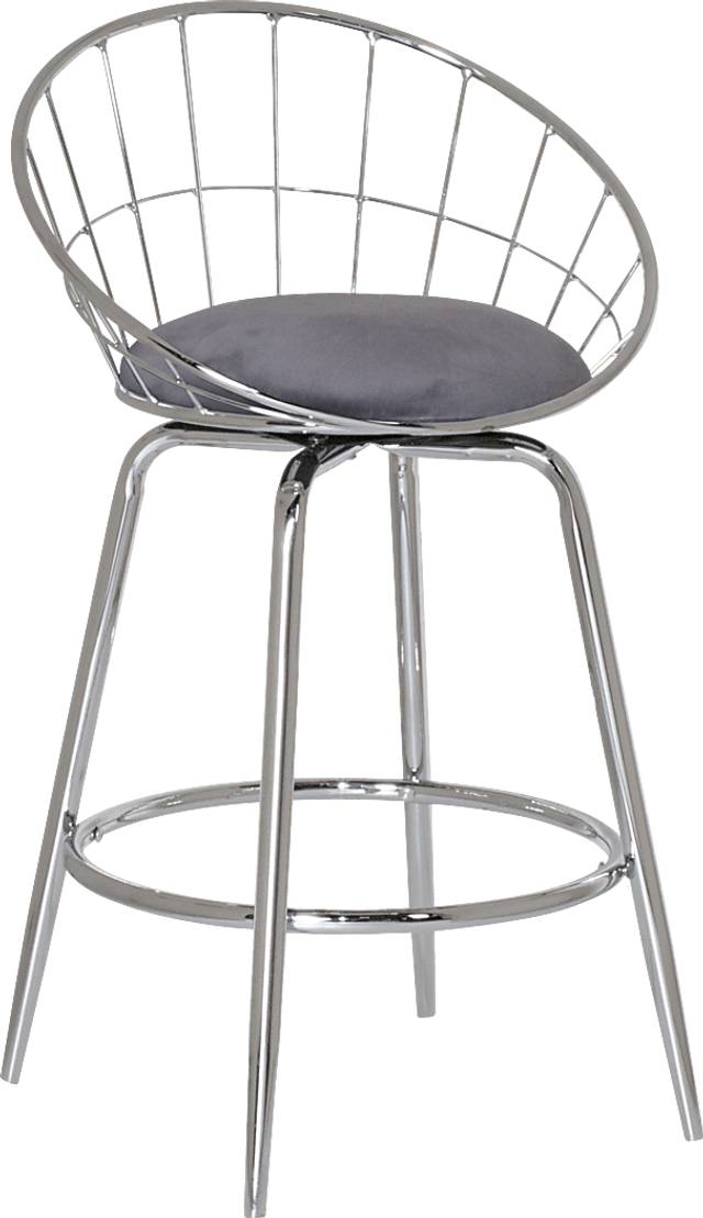Mercia Gray Swivel Counter Height Stool - Thumbnail - Image 1