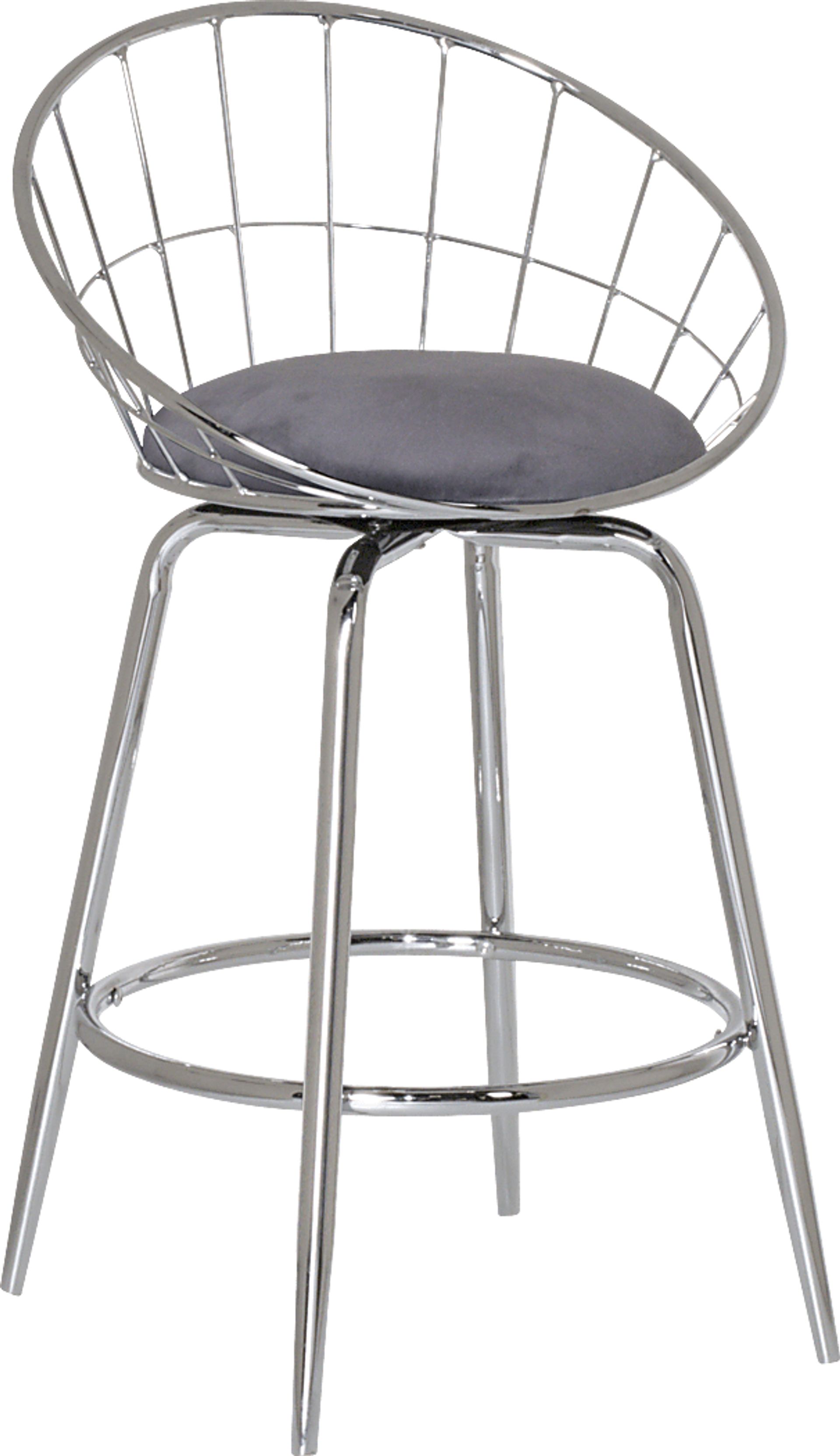 Mercia Gray Swivel Counter Height Stool - Image 1