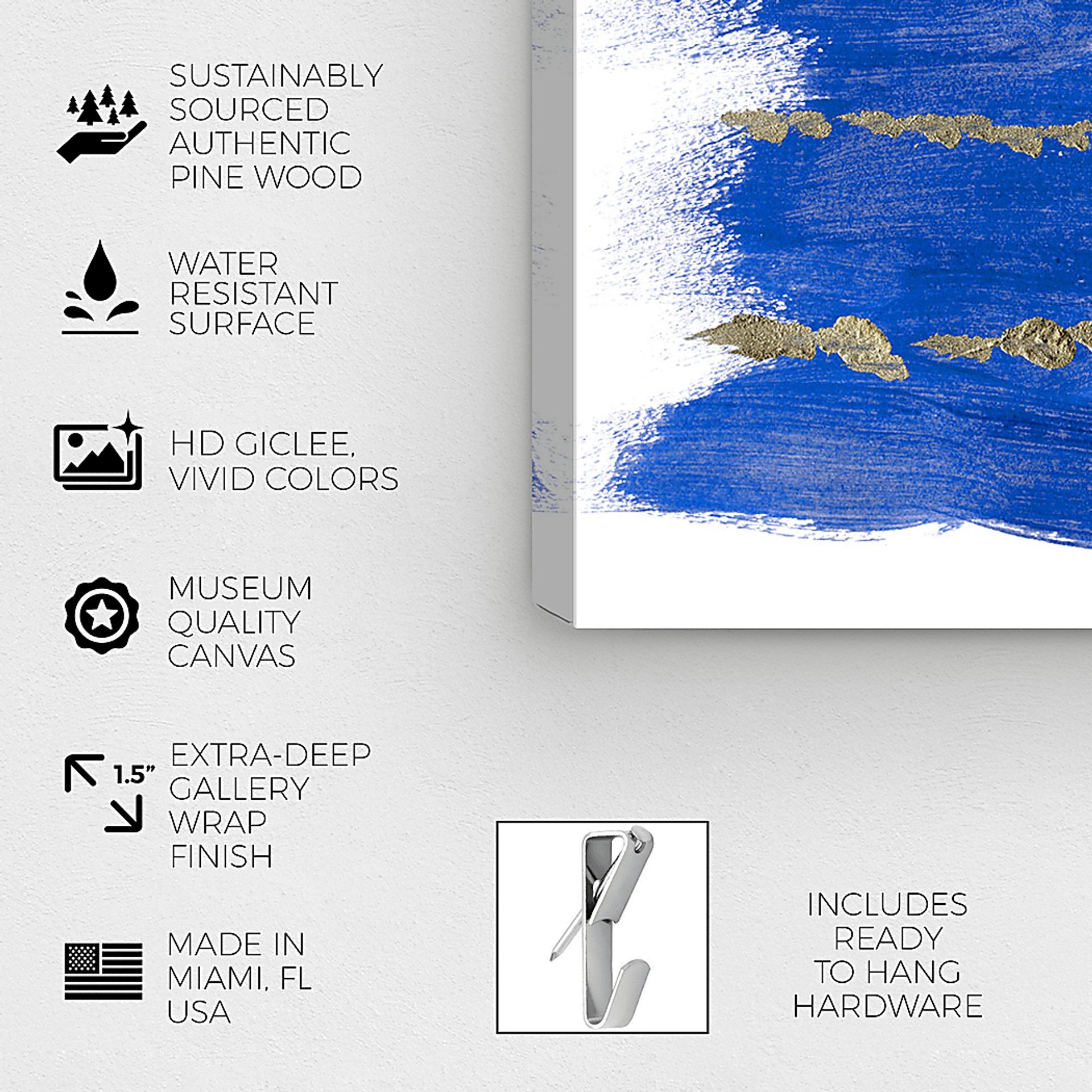 Mercury's Winds Blue Artwork - Image 3