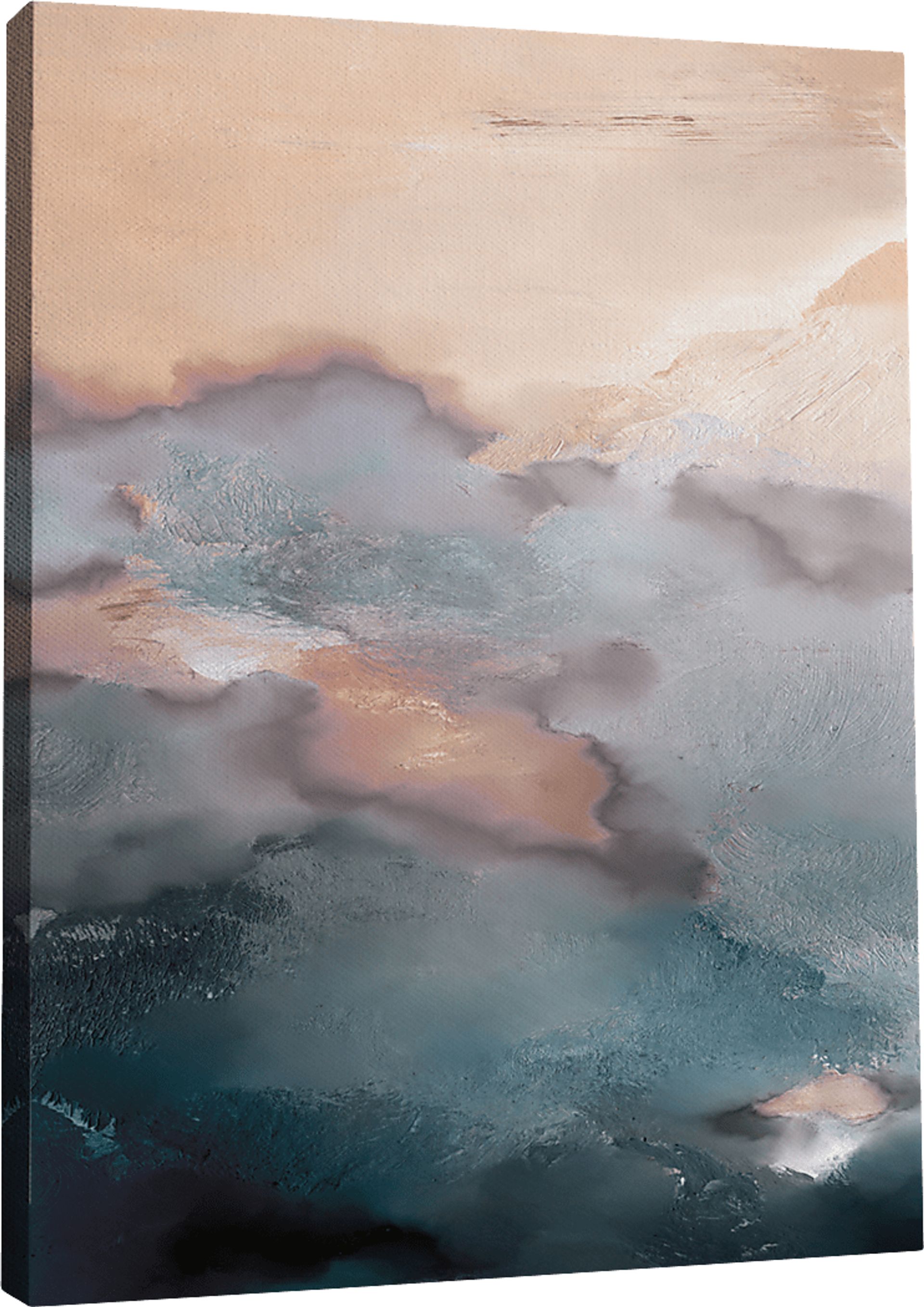 Meregrine Blue Canvas Wall Art - Image 1