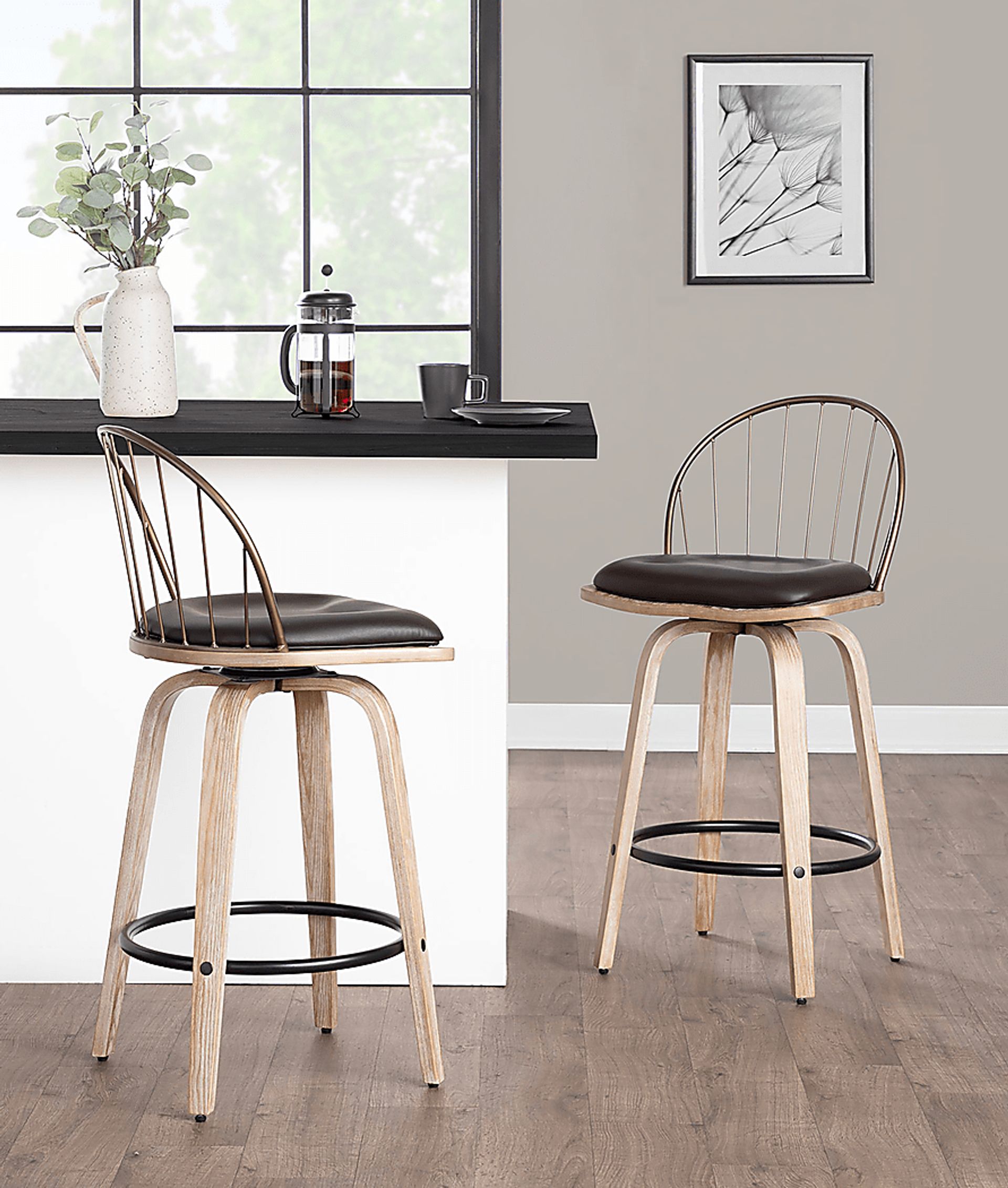 Merganser Brown Counter Height Stool, Set of 2 - Image 2