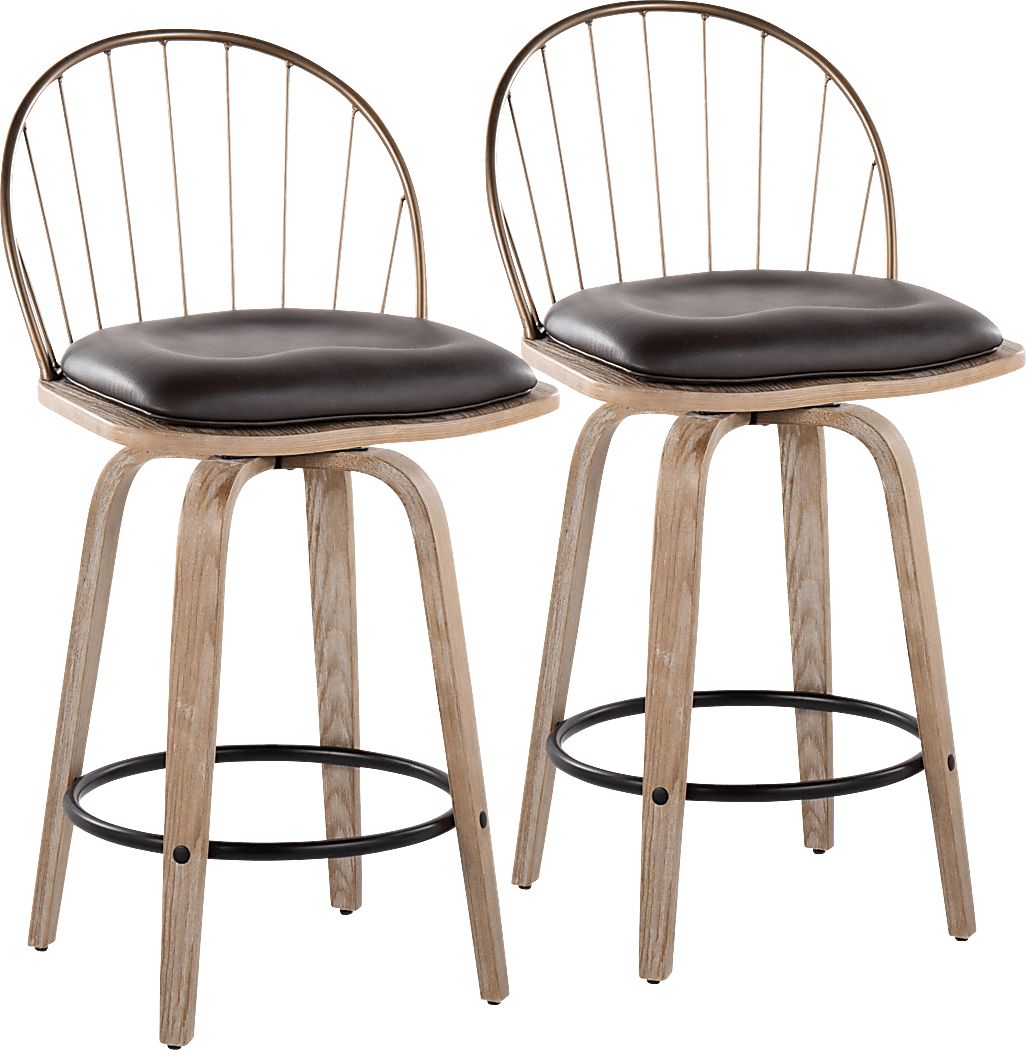 Merganser Brown Counter Height Stool, Set of 2