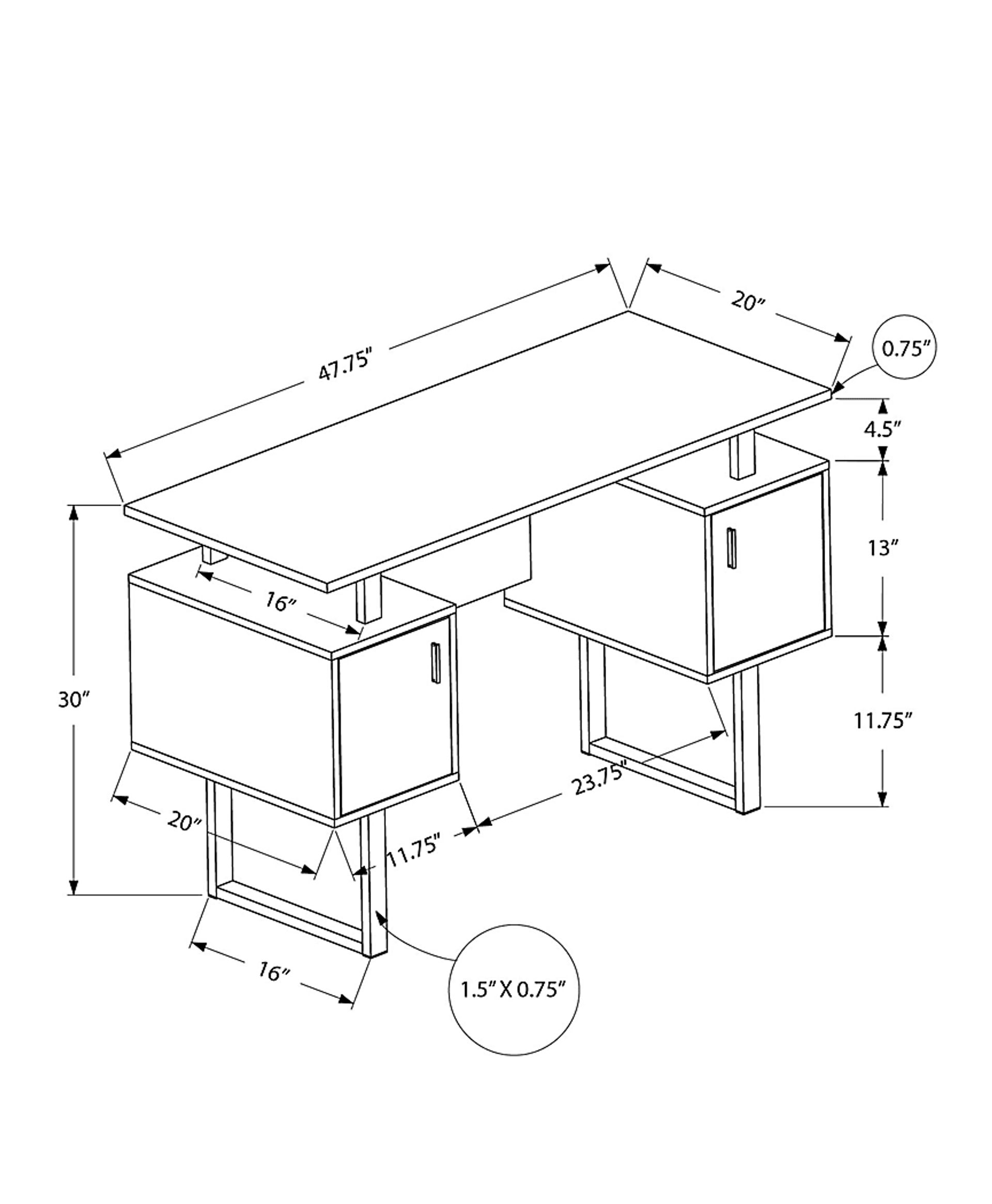 Meridell White Desk - Image 5