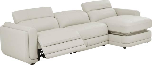 Meridien Ice Leather 3 Pc Dual Power Reclining Sectional - Thumbnail - Image 3
