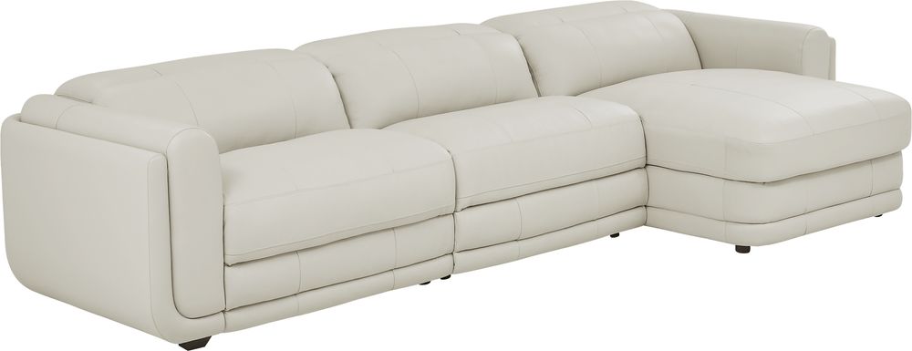 Meridien Leather 3 Pc Dual Power Reclining Sectional