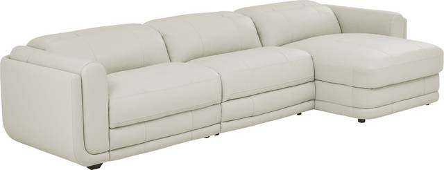 Meridien Ice Leather 3 Pc Dual Power Reclining Sectional - Thumbnail - Image 1