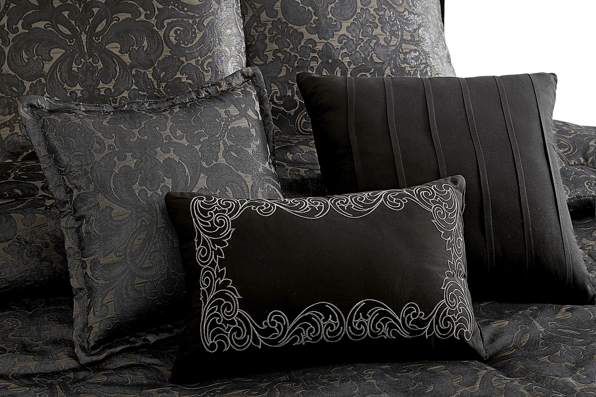 Meried Black 9 Pc Queen Comforter Set - Image 6