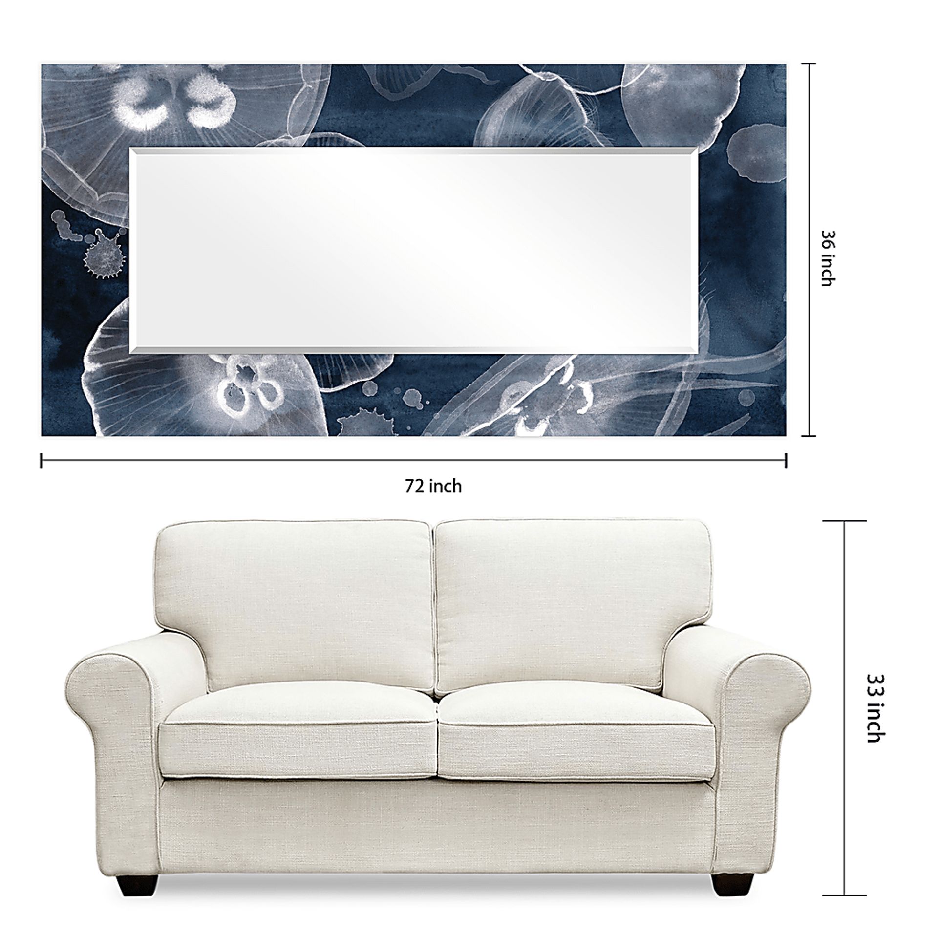 Meriel Dark Blue Mirror - Image 7