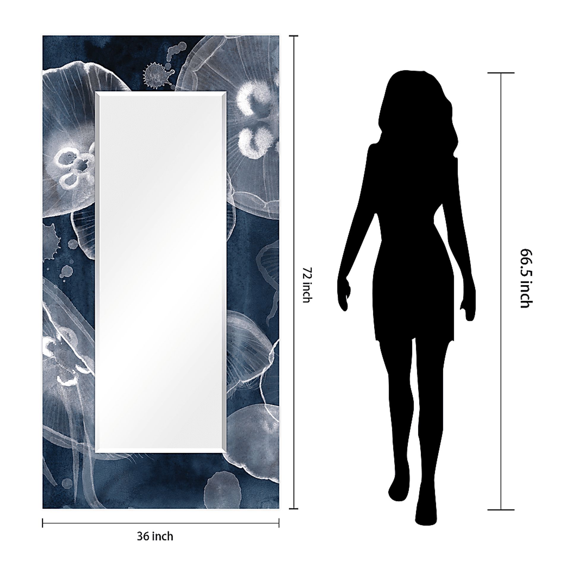 Meriel Dark Blue Mirror - Image 8