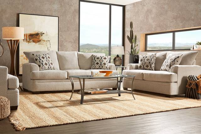 Merith Avenue Beige Sofa - Thumbnail - Image 2