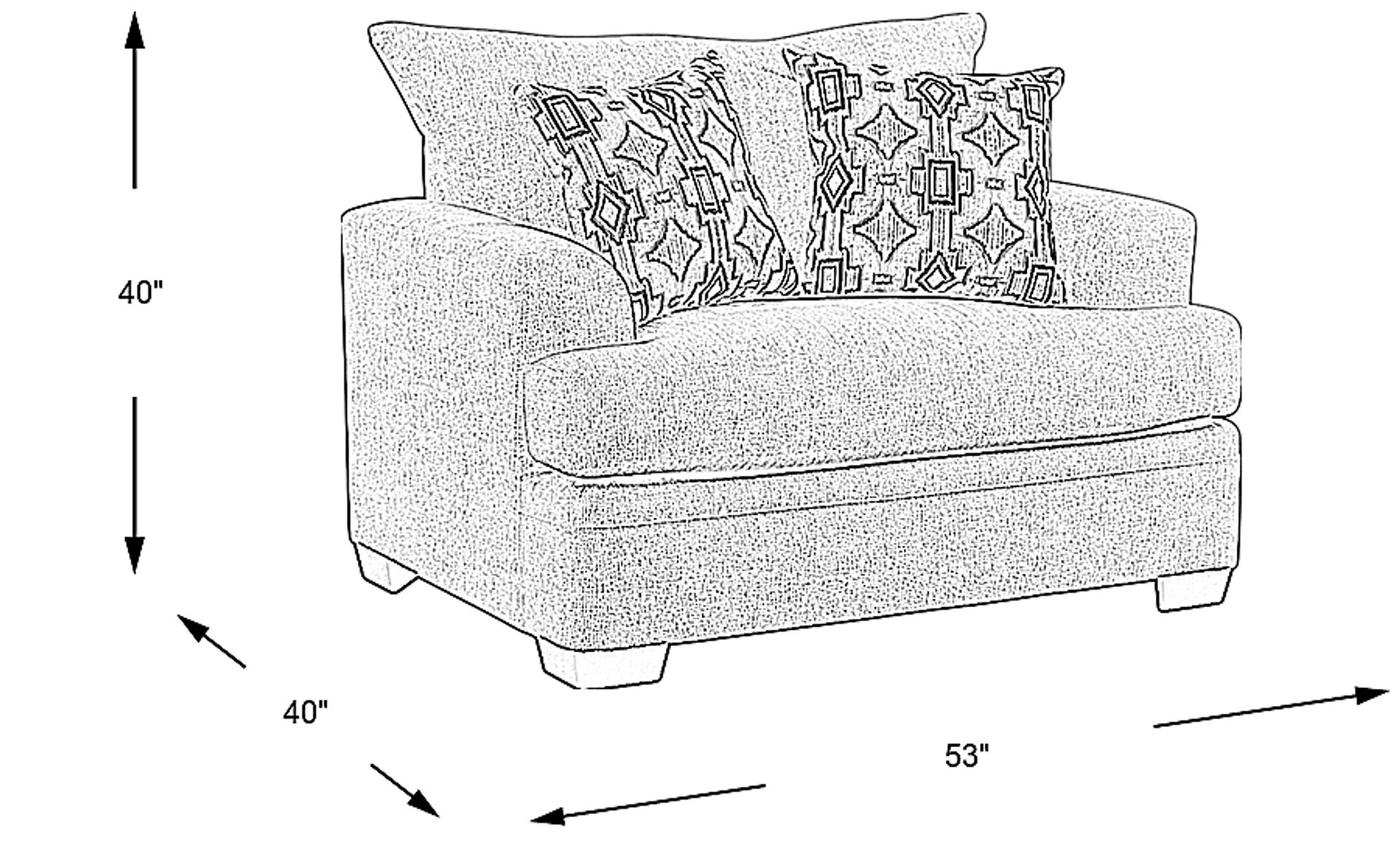 Dimension Image. Please refer to the Dimension Tab on this page for dimension details.