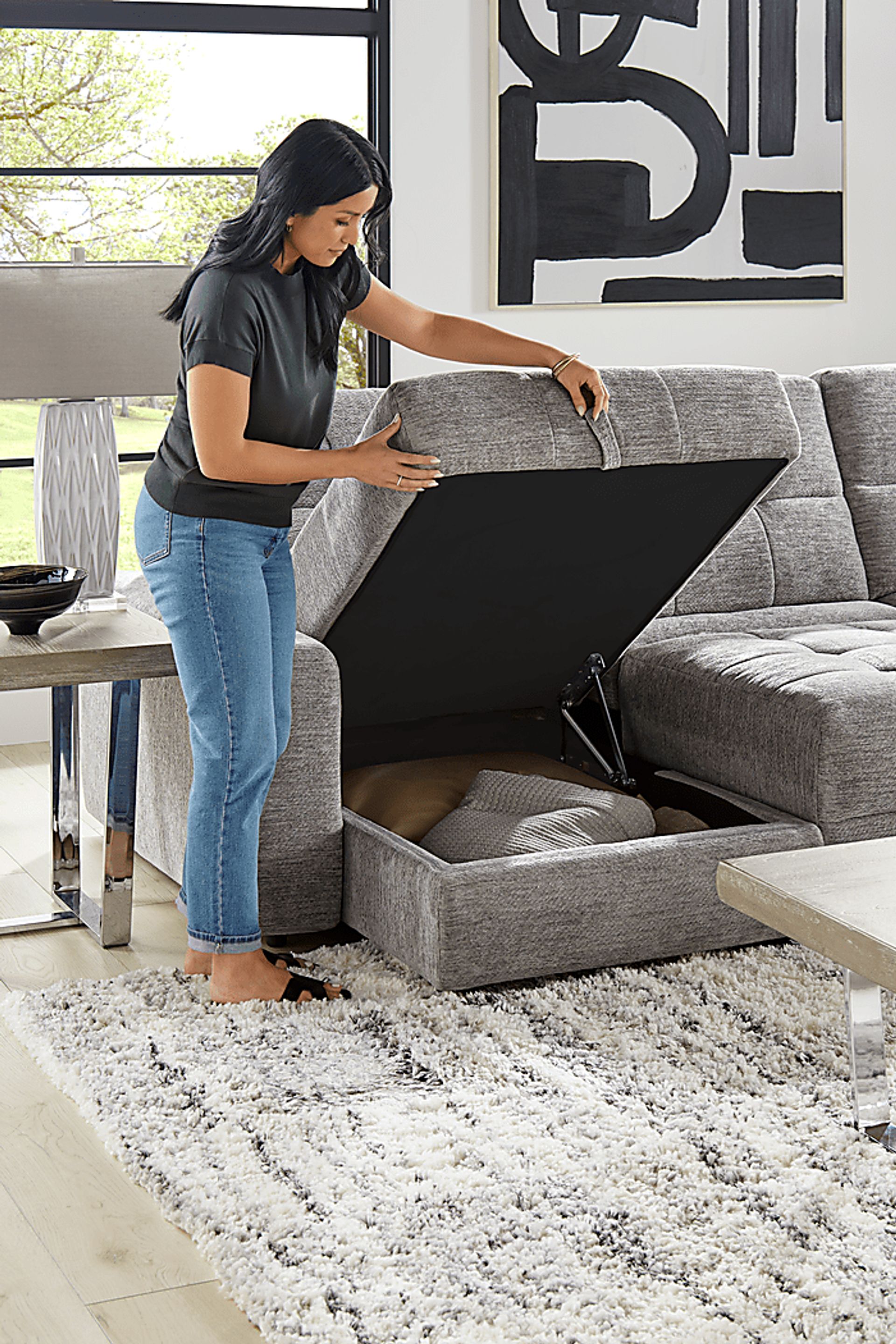 Meriwether Gray 3 Pc Power Slider Sectional - Image 4