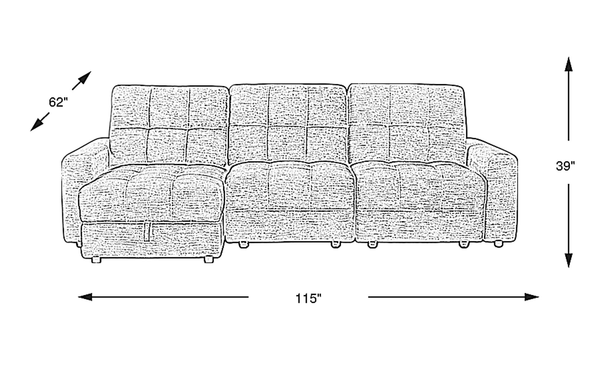 Dimension Image. Please refer to the Dimension Tab on this page for dimension details.